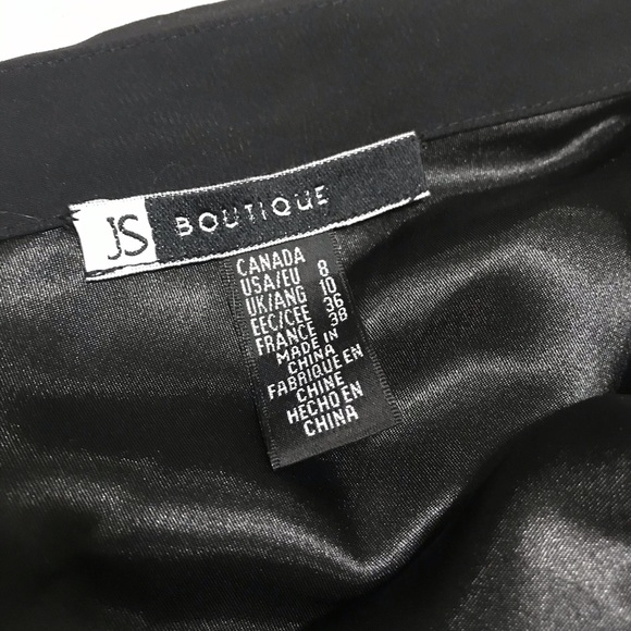 Little black dress 8 EUC JS Boutique rhinestone - Picture 3 of 4